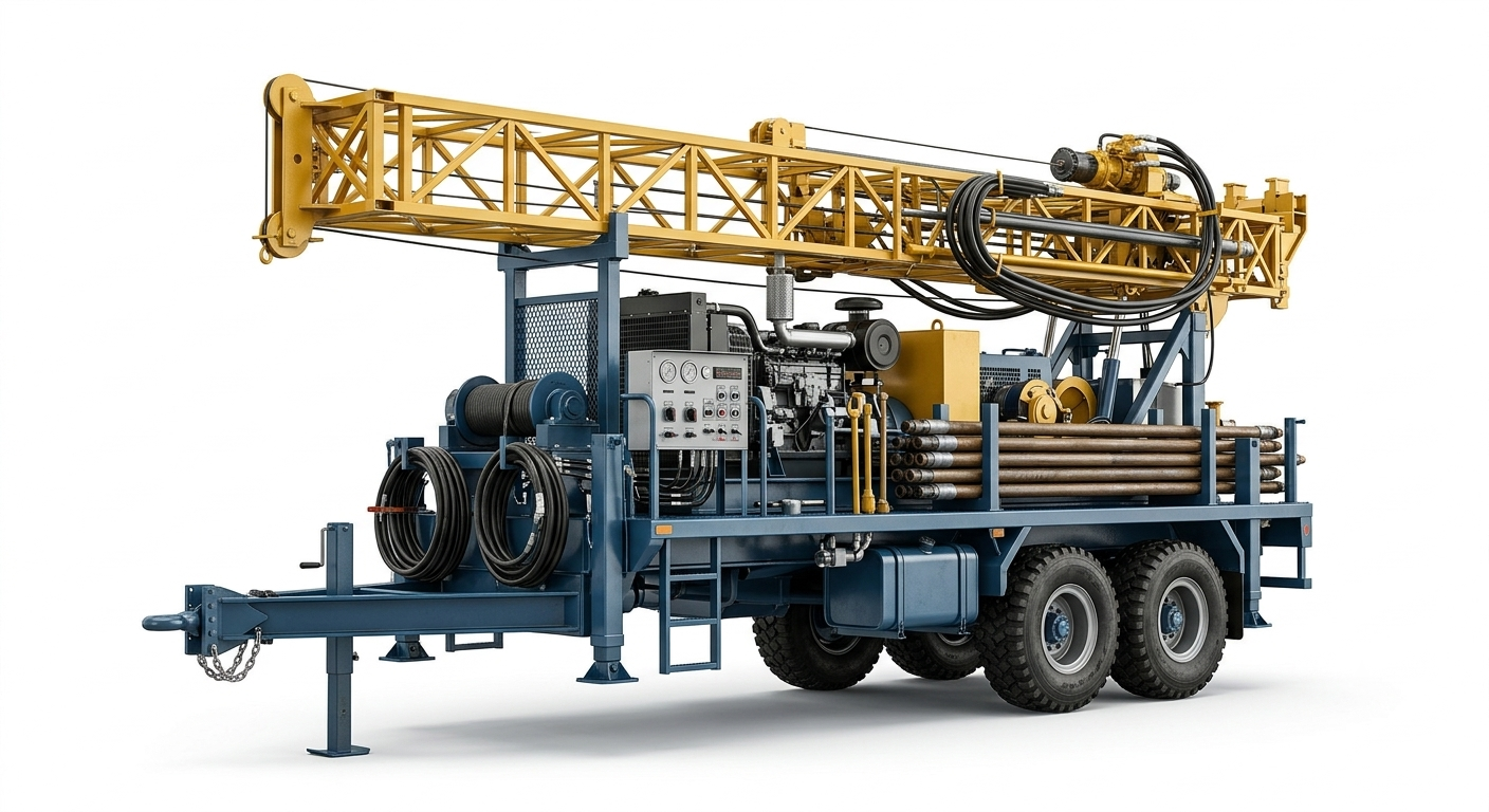 Crawler mounted drilling rig