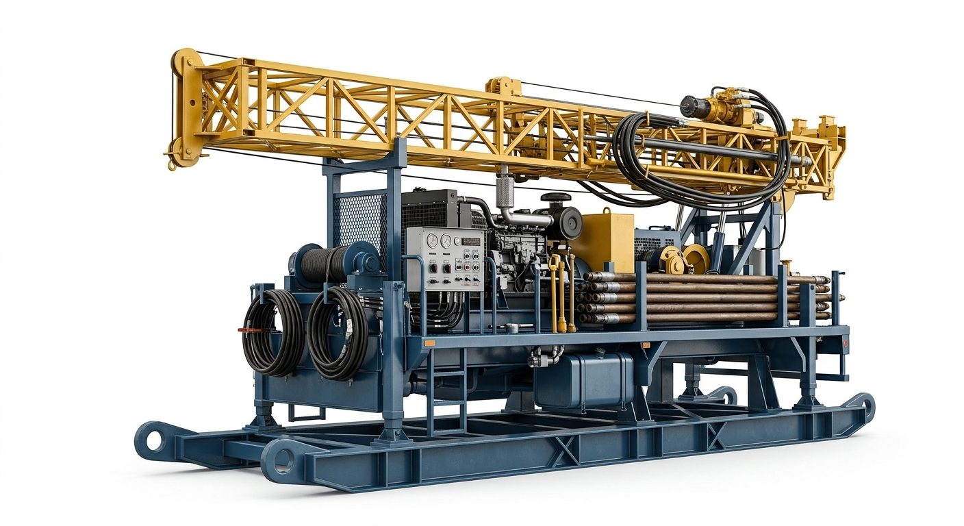 Skid mounted drilling rig
